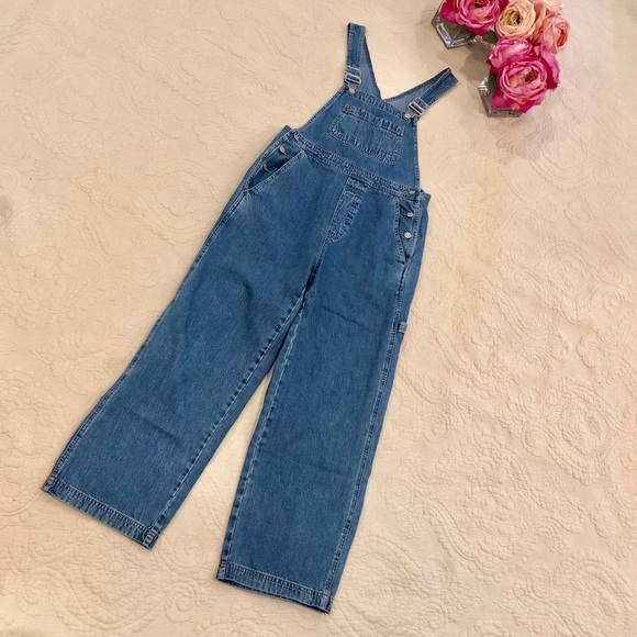 SOLD GAP 100% Cotton Wide Leg Overalls - Picture 4 of 8